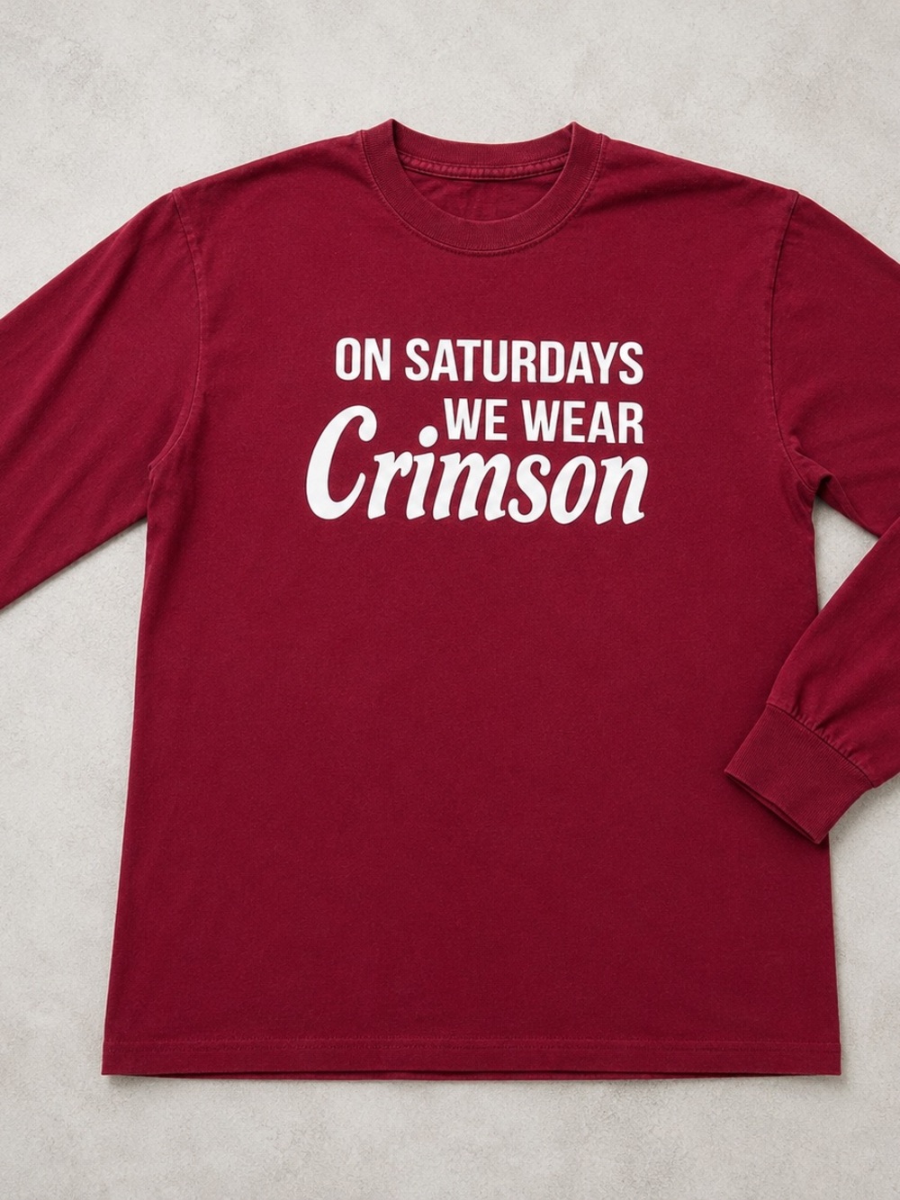 On Saturdays We Wear Crimson Long Sleeve T-Shirt | Indiana University Hoosiers